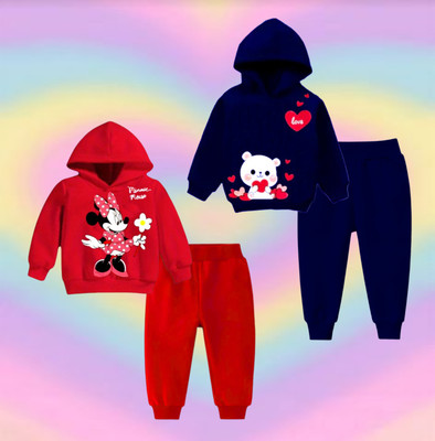 Rithi Fashion Baby Boys & Baby Girls Minnie Casual Sweatshirt Track Pants(RED, NAVY)