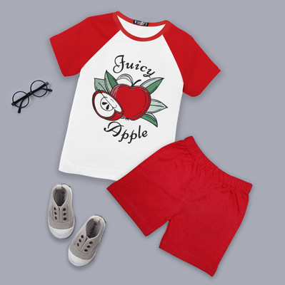 tarsier Baby Boys & Baby Girls Casual T-shirt Shorts(apple)