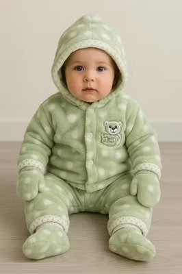 TyagiiGarment Baby Boys & Baby Girls Casual Sweatshirt Pyjama, Socks(Cute Trendy Sweatshirt pajama socks green)