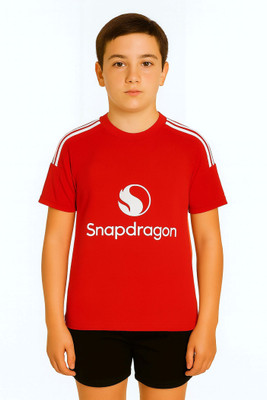 BUGOAT Boys & Girls Casual T-shirt Shorts(Red)