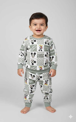 Shyamcollections Baby Boys & Baby Girls Casual Dress Pyjama(GREEN)