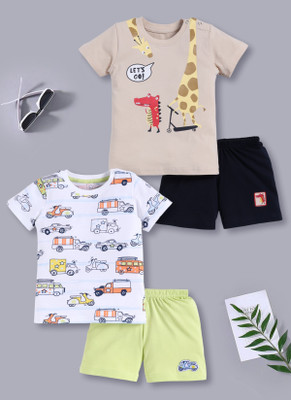 SUPERSQUAD Baby Boys Casual T-shirt Pant(White, Light Green, Beige, Black)