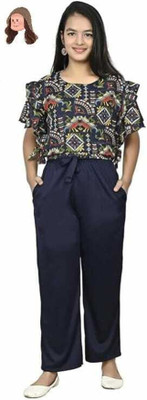 vroxa creation Girls Party(Festive) Top Trouser(Multicolor)
