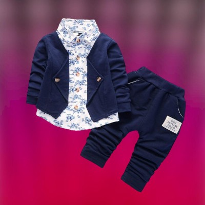 Fabizza Baby Boys Party(Festive) Jacket Pant(Blue)