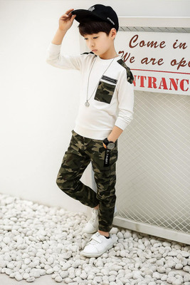 Whitebubble Boutique Boys Casual T-shirt Pant(White Army)