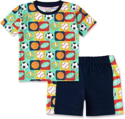 Baby's Pride Baby Boys Casual T-shirt T-shirt, Shorts(Multicolour)