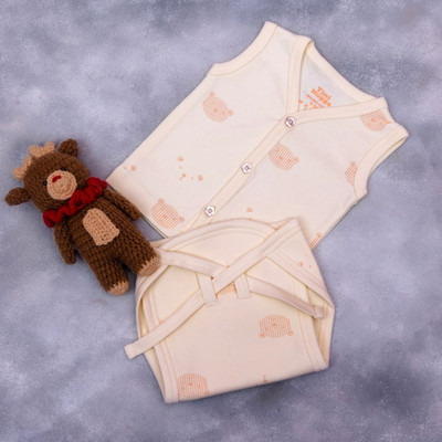 Tinihuggs Baby Boys & Baby Girls Casual Vest Brief(Cream)