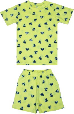 FASHA Boys & Girls Casual T-shirt Shorts(Lemon)