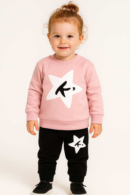 IFW Boys Casual T-shirt Track Pants(Pink)