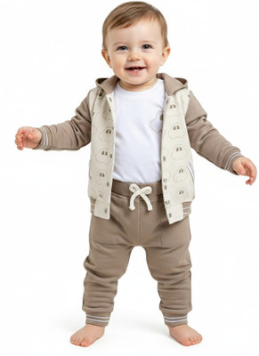 Neo Nate Baby Boys Casual Jacket T-shirt, Pant(Lt.Beige)
