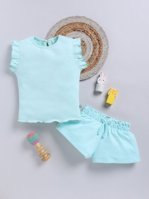 YK X Tinyo Boys & Girls Casual Top Shorts(Blue)