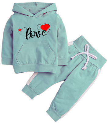 AVOVU Boys & Girls Party(Festive) Sweatshirt Sweatshirt, Sweatpant(GREEN)