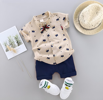 Woxaa Boys Party(Festive) Shirt Shorts(Chiku blue new)