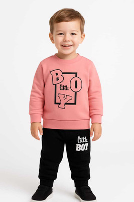 IFW Boys Casual T-shirt Track Pants(Pink)