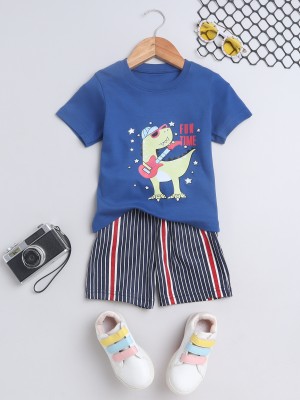 EIO Baby Boys & Baby Girls Casual T-shirt Shorts(Blue)