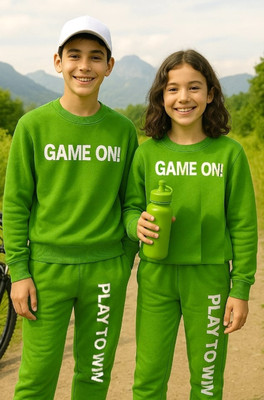 Bubble Berry Baby Boys & Baby Girls Casual Sweatshirt Trouser(Green (Lime))
