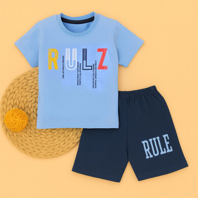 KidsCute Baby Boys Casual T-shirt Shorts(Blue,Darkblue)