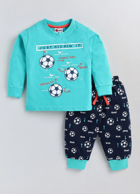 Mars Infiniti Boys Casual T-shirt Track Pants(Sea Green)