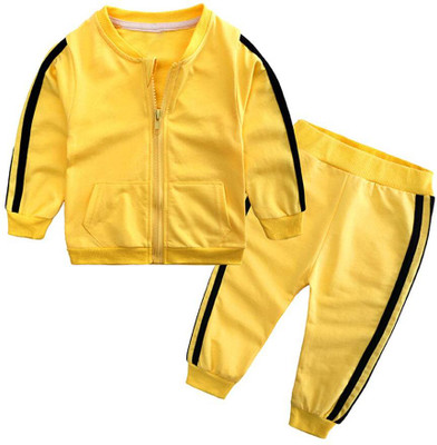 Ameeha Boys Casual Track Suit Track Suit(yellow)