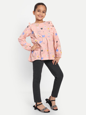 Nino Togs Baby Girls Casual Top Trouser(Pink)