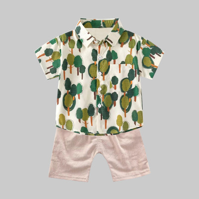 DANGAR Baby Boys Casual Shirt Shorts(JAD_CHIKU_Multicolor)