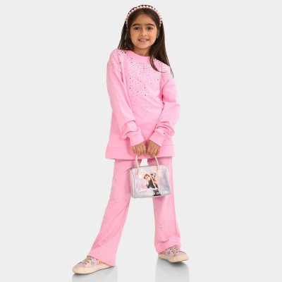 BONKIDS Girls Casual Top Pyjama(Pink)