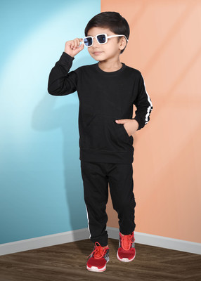 CHANDRIKA LIFESTYLE Boys Party(Festive) T-shirt Trouser(BLACK)