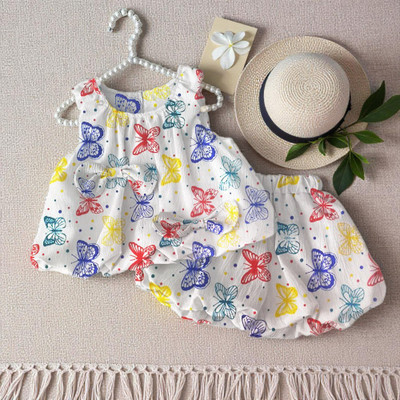 Sana Clothing Baby Girls Party(Festive) Top Pant(Butterfly Carnival)