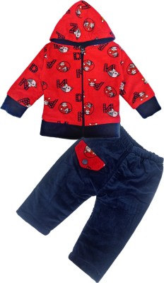 Mahi Fashion Baby Boys & Baby Girls Casual Jacket Pyjama(Red)