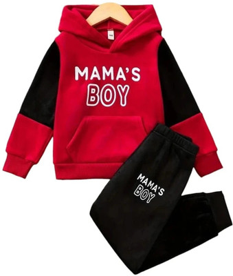 HouseOfCommon Baby Boys Casual Sweatshirt Pant(RED)