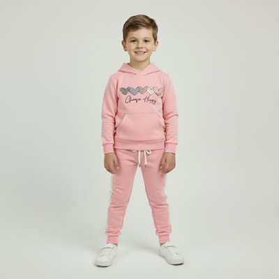 PORPY Baby Boys Casual Track Pants Sweatshirt(PINK)