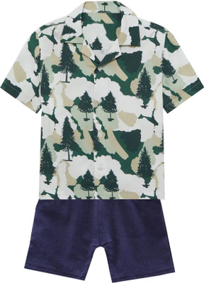 Sajavat Baby Boys Casual Shirt Shorts(HILL_BLUE_Green)