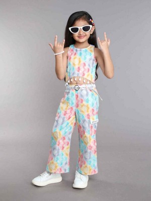 taffykids Girls Casual Top Pant(Multi)