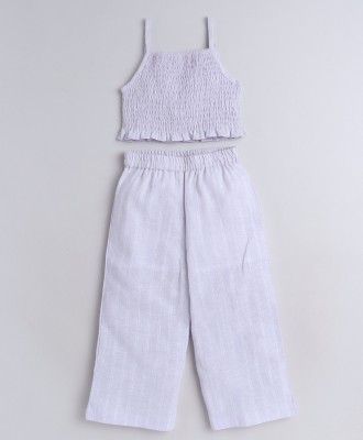 taffykids Girls Casual Top Pant(Purple)