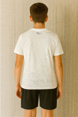 BUGOAT Boys & Girls Casual T-shirt Shorts(White)