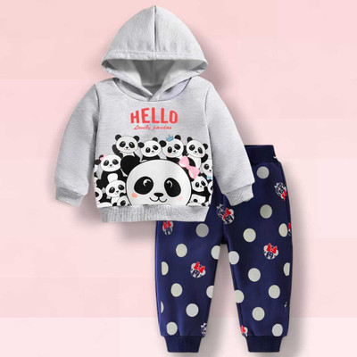 FASTCRY Baby Boys & Baby Girls Casual Sweatshirt Track Pants(Grey)