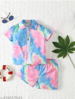 MAHADEVFAB Baby Boys Casual Shirt Shorts(MULTI 2)