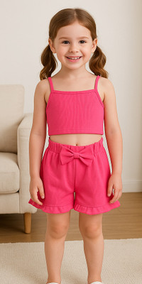 PLUSEBURRY Baby Girls Party(Festive) Top Skirt(PINK)