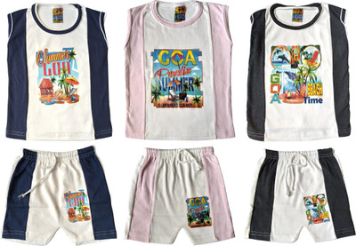 ATXP Baby Boys & Baby Girls Party(Festive) T-shirt Shorts(Multicolor_3)