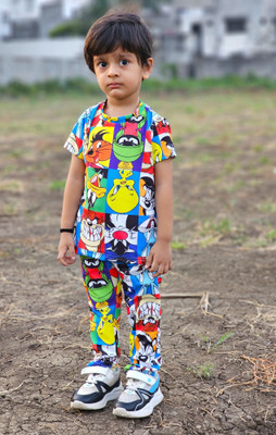 ALANTA Boys & Girls Casual T-shirt Pant(RABBIT)