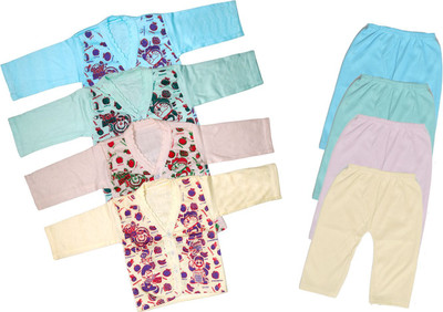 ReshmaaEnter Baby Boys & Baby Girls Casual T-shirt Pyjama(B-1-2-3-5)