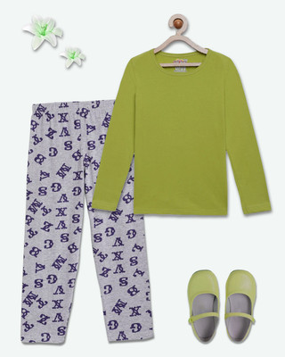 HouseOfCommon Girls Casual Pyjama Sleepsuit(MEH_ABC)