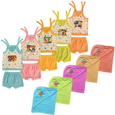 JUST TRY FASHION Baby Boys & Baby Girls Casual T-shirt Pant(Multicolor_4)