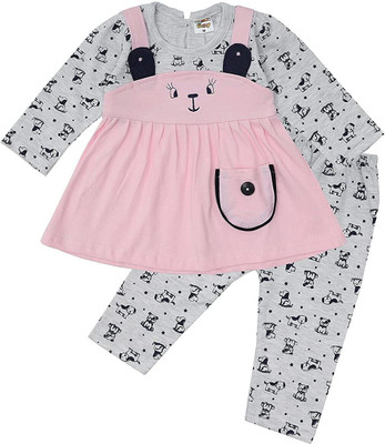NammaBaby Baby Girls Casual Dress Legging(Pink)