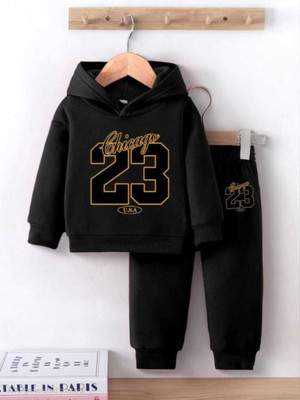 LIBU N PIXIE Baby Boys & Baby Girls Casual Sweatshirt Track Pants(BLACK)