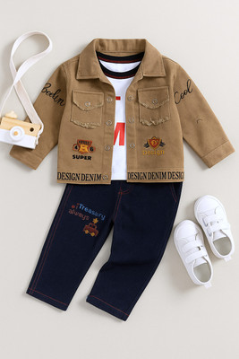 ChoiceTraders Baby Boys Casual Jacket Pant(Brown)