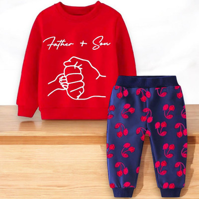 DOODEEKIDS Baby Boys & Baby Girls Casual Sweatshirt Track Pants(Multicolor)