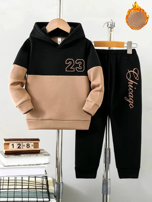KEESOR Boys & Girls Casual Sweatshirt Sweatpant(BEIGE)