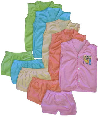 Worivo Baby Boys & Baby Girls Party(Festive) Shirt Shorts(multicolor)