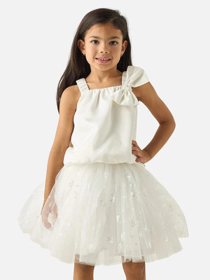 JUNIORS by Babyshop Baby Girls Casual Top Skirt(White)